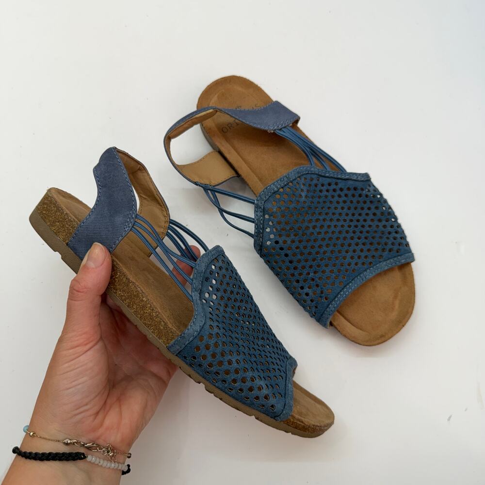 Earth Origins Blue Leather Lyndon Lyla Sandal 7